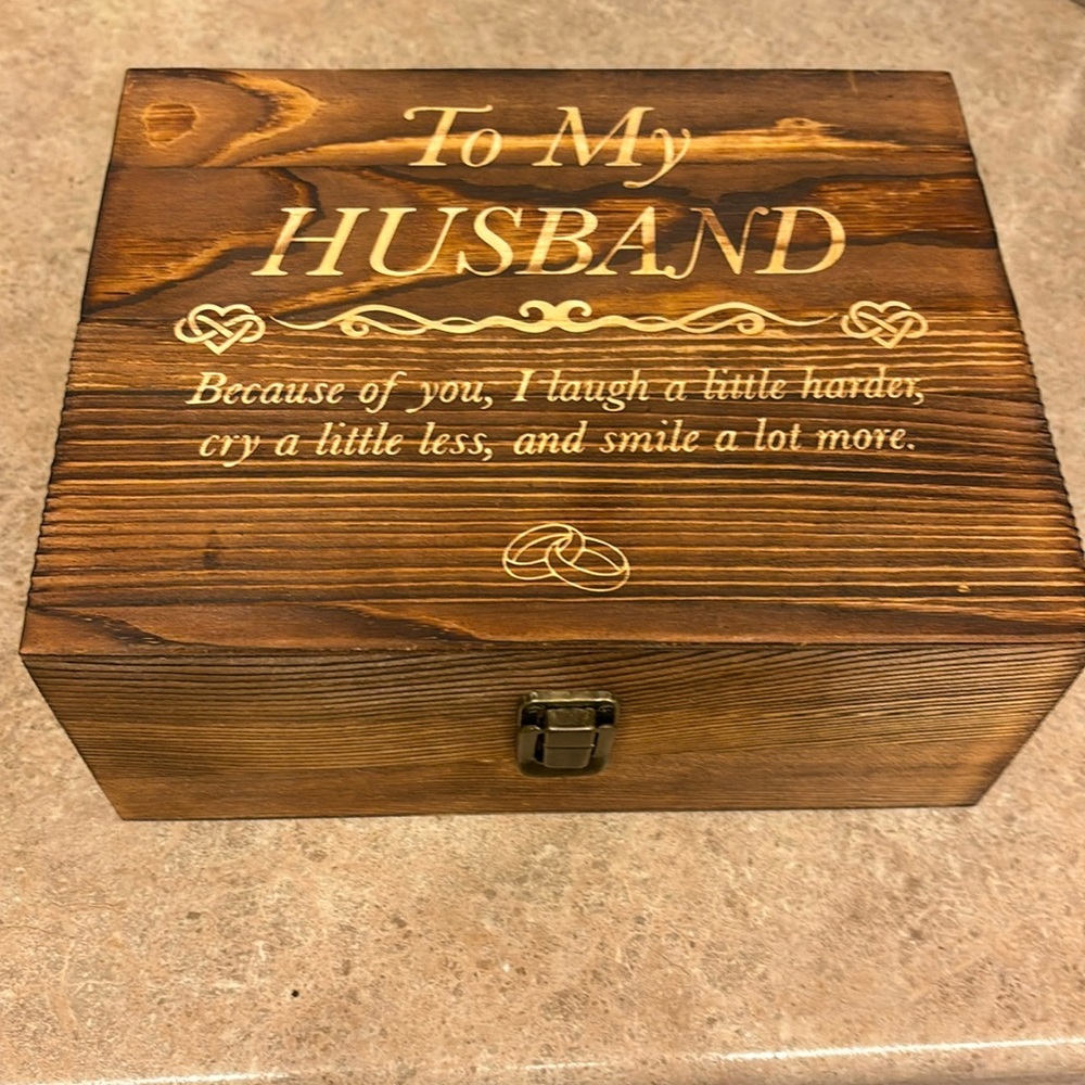 Whiskey Glass Set for Husband in wood case.